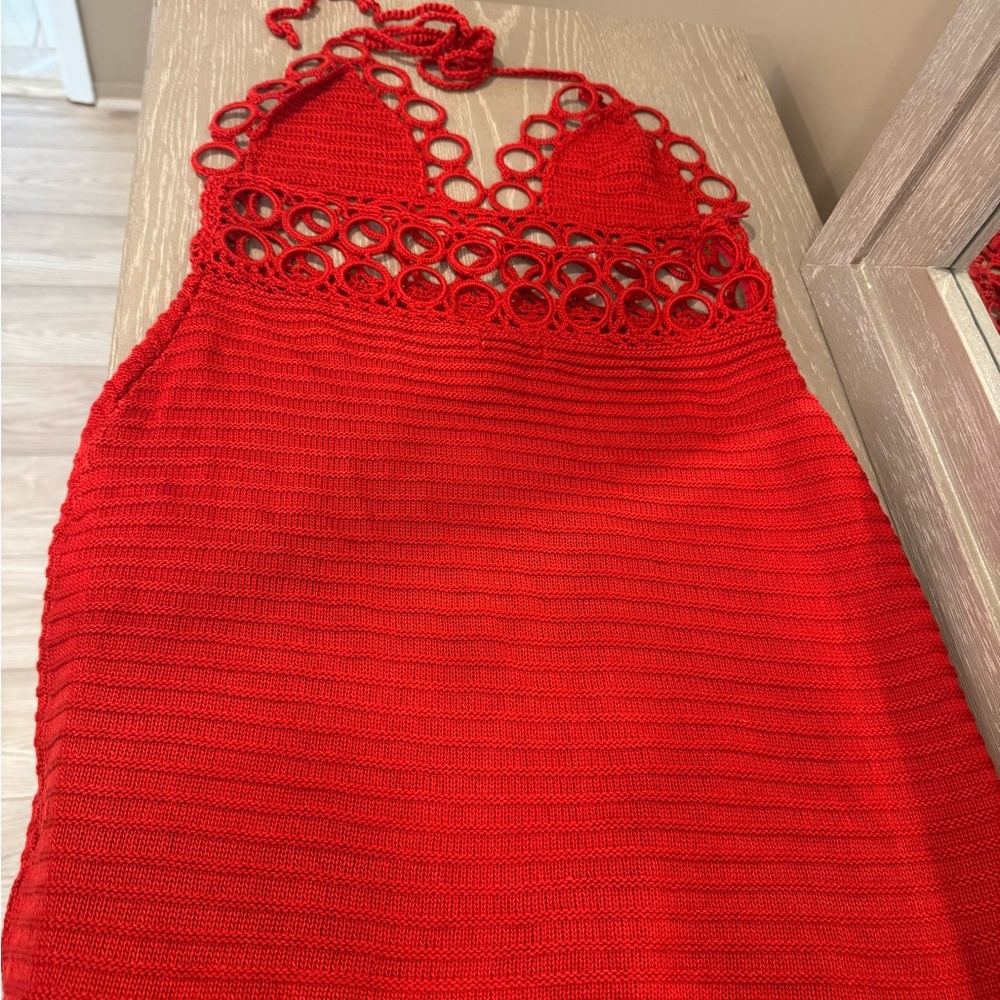 Lovers + Friends Vibrant Red Knit Top